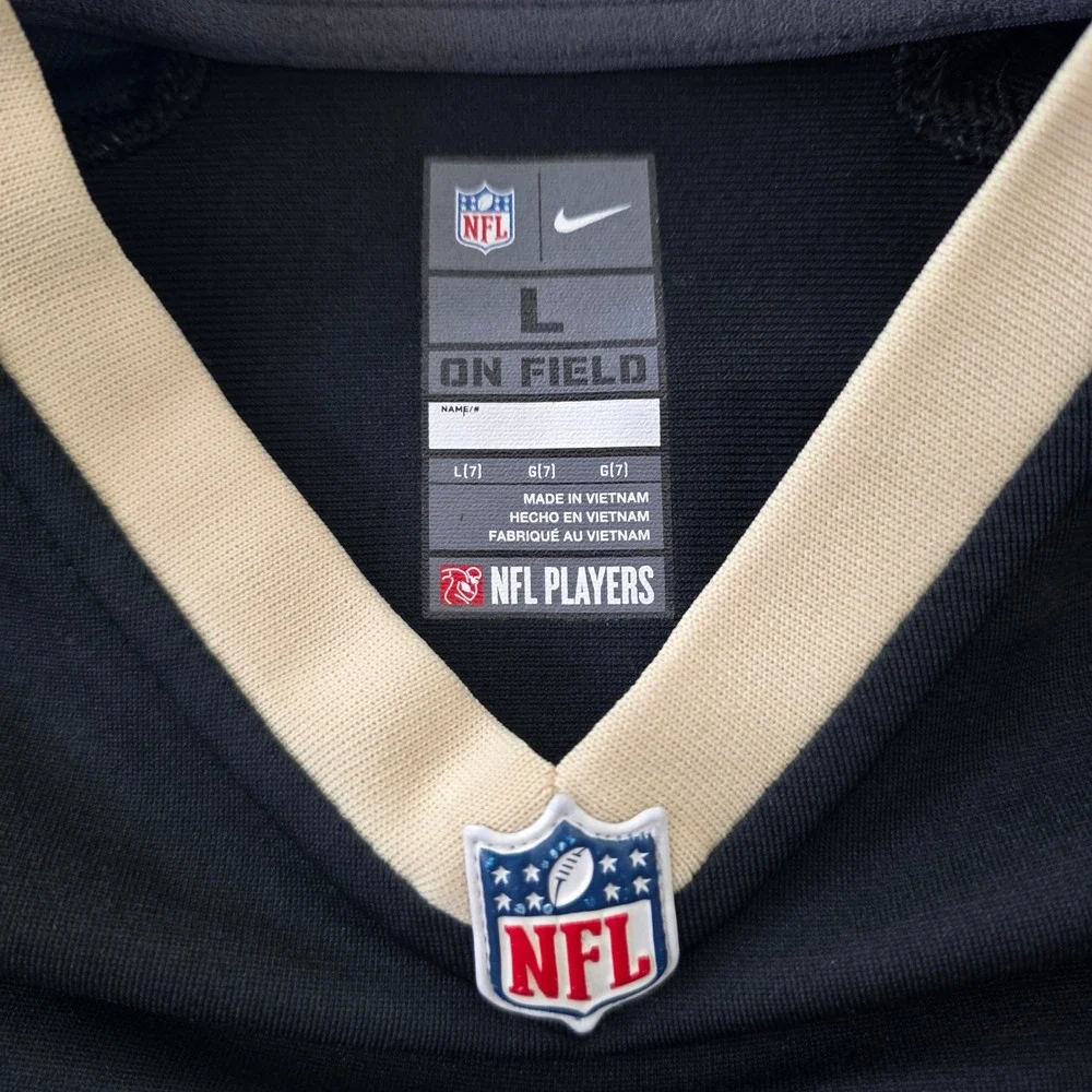 Nike New Orleans Saints Alvin Kamara 41 Jersey Kids Large 7 Black NFL On Field